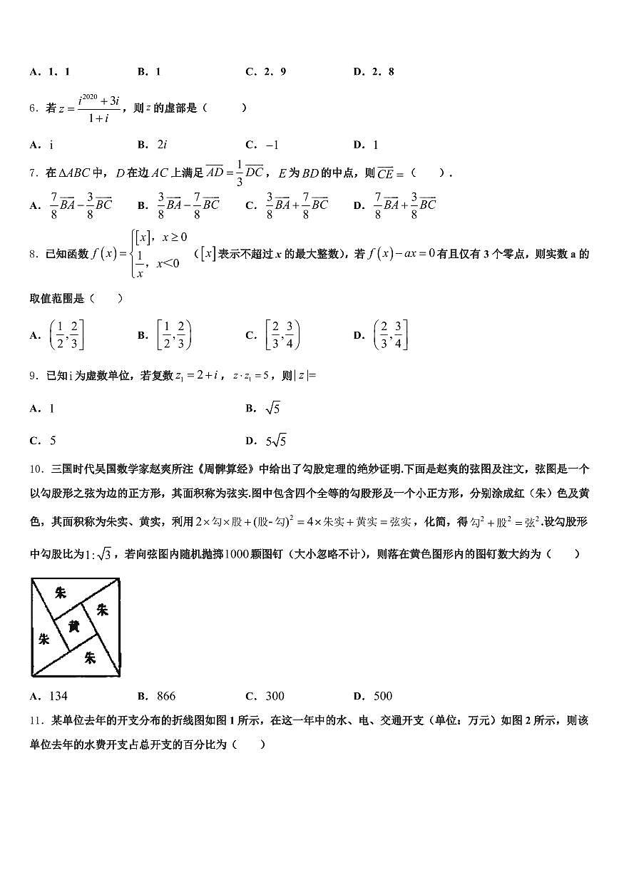 烟台市莱州市2024-2025学年高考数学倒计时模拟卷含解析第2页
