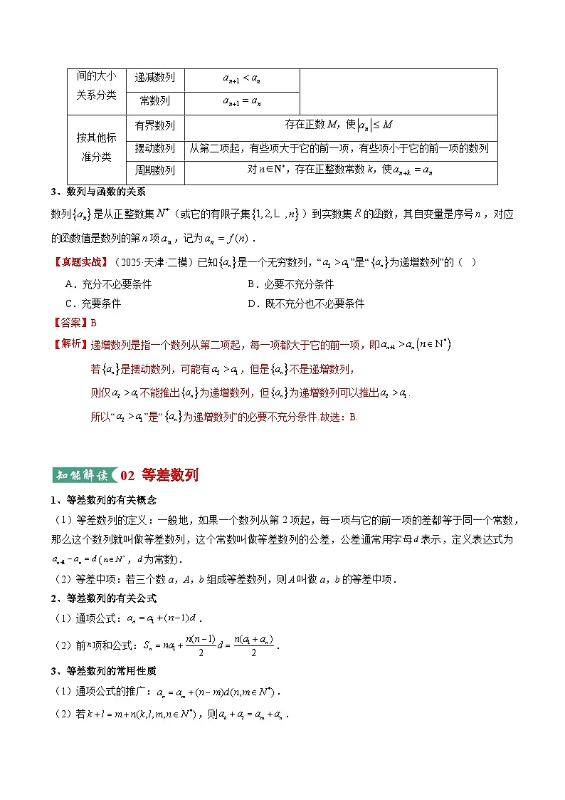 专题01 等差数列与等比数列（知识清单）（解析版）【上好课】2026年高考数学一轮复习讲练测（全国通用）第3页