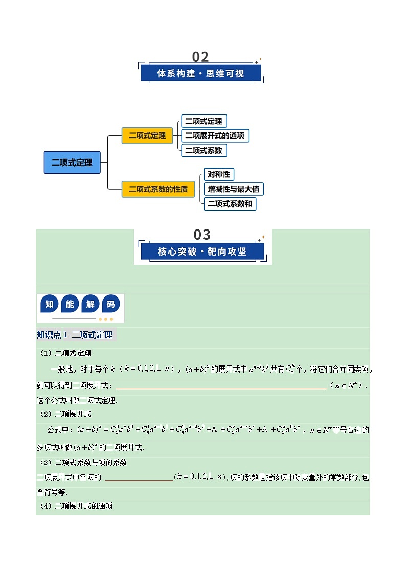 第03讲 二项式定理（复习讲义）（全国通用）（原卷版）【上好课】2026年高考数学一轮复习讲练测（全国通用）第3页