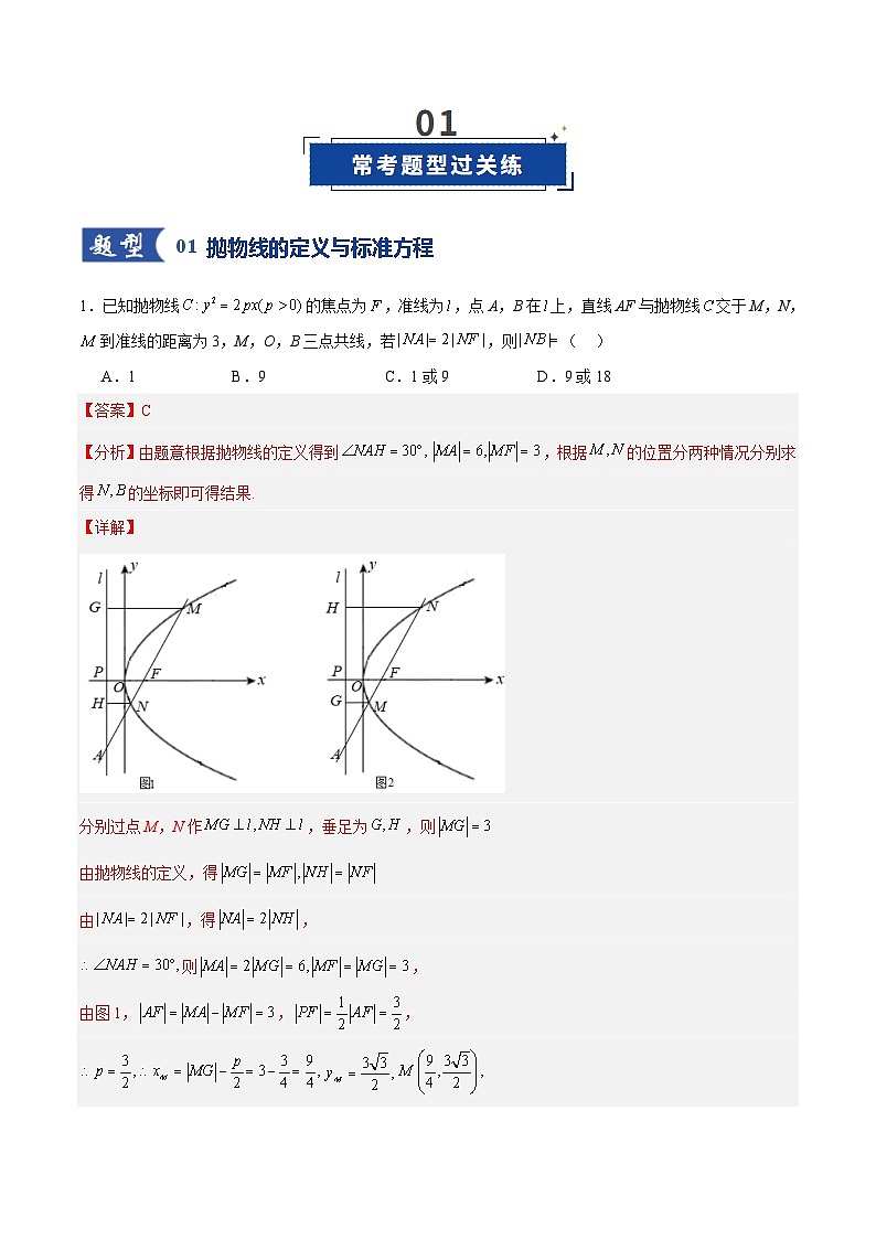 第07讲 抛物线及其性质（专项训练）（全国通用）（解析版）【上好课】2026年高考数学一轮复习讲练测（全国通用）第2页