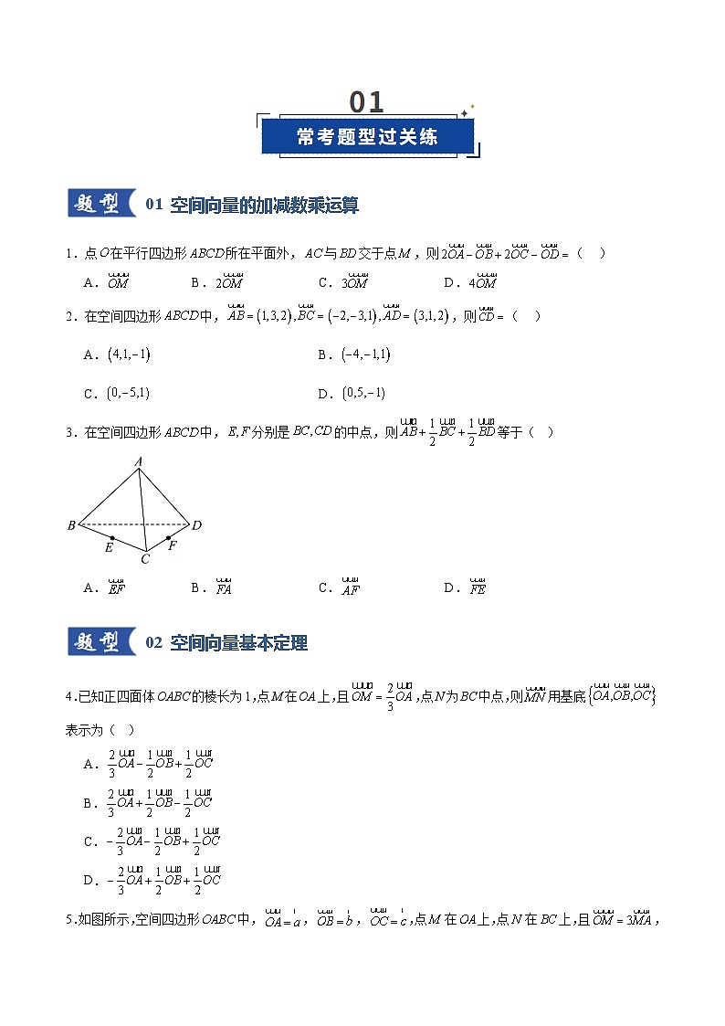 第05讲 空间向量及其应用（专项训练）（全国通用） （原卷版）【上好课】2026年高考数学一轮复习讲练测（全国通用）第2页