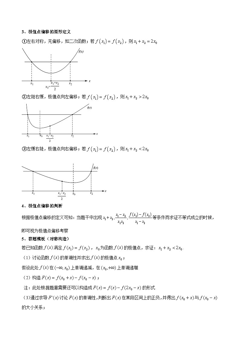 重难点培优08 导数中的极值点偏移、拐点偏移问题（复习讲义）（全国通用）（解析版）【上好课】2026年高考数学一轮复习讲练测（全国通用）第2页