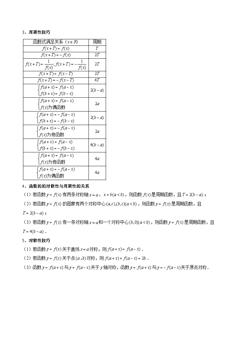重难点培优03 函数的单调性、奇偶性、周期性、对称性的高级应用（复习讲义）（全国通用）（原卷版）【上好课】2026年高考数学一轮复习讲练测（全国通用）第3页