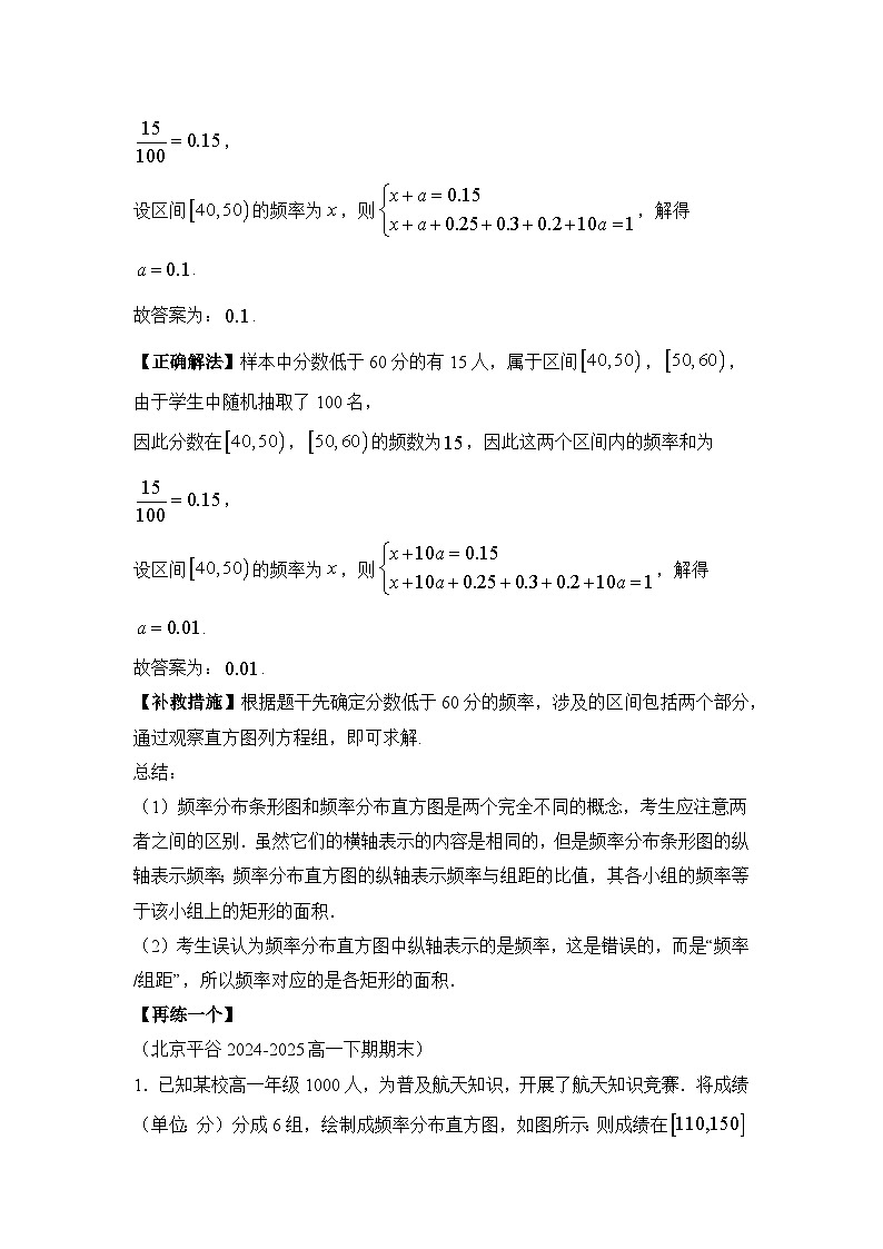 9.2用样本估计总体【错题整理】（我的错题本）人教A必修二第3页