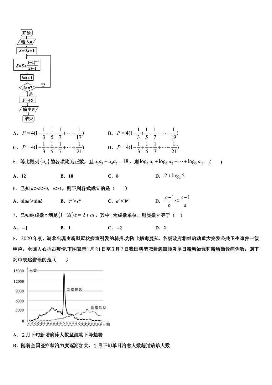 2024-2025学年怀集县高考压轴卷数学试卷含解析第2页