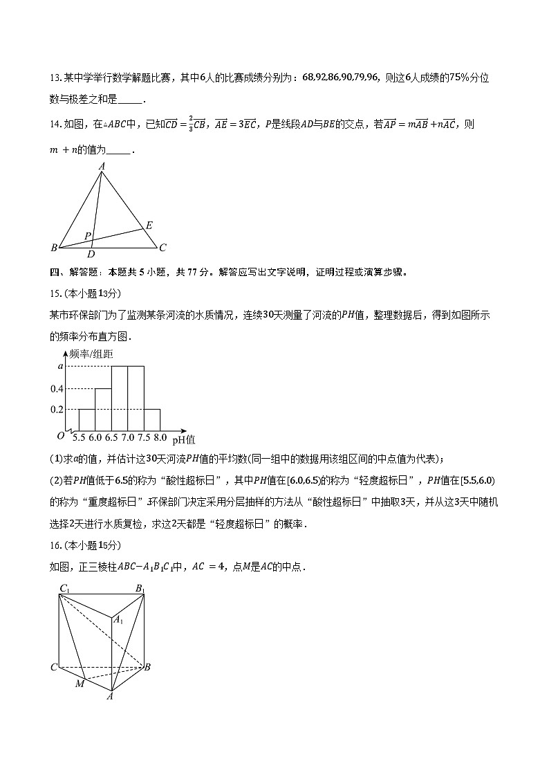 2025-2026学年河北省张家口市NT20名校联合体高二上学期入学摸底考试数学试卷（含答案）第3页