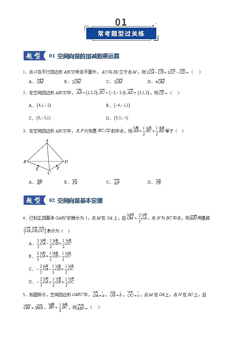 第05讲 空间向量及其应用（专项训练）（全国通用） （原卷版）-A4第2页