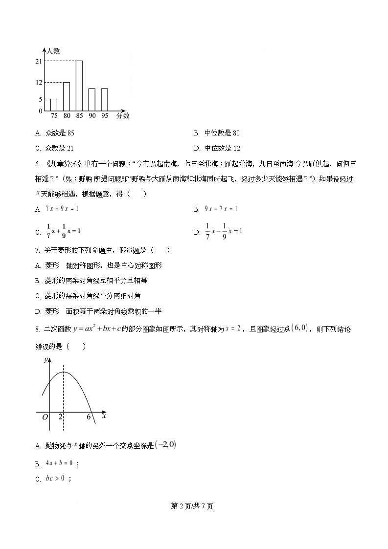 四川省成都市成实外教育集团2025-2026学年高一上学期入学统考数学试题（原卷版）第2页