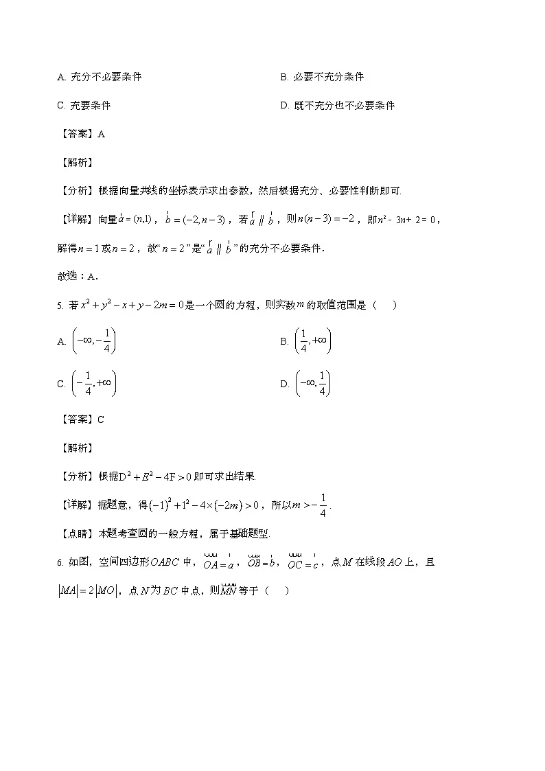山西省临汾市第一中学校2025_2026学年高二上学期开学考试数学试卷[含解析]第3页