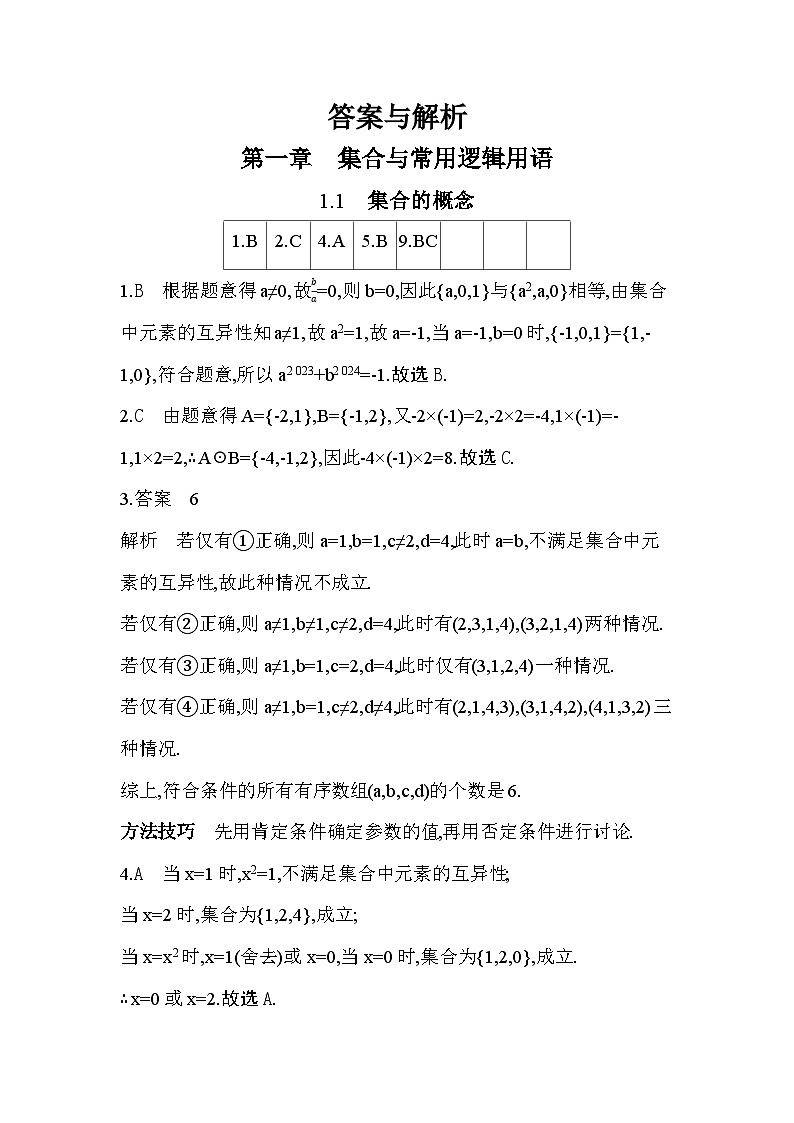 2025人教A版 高中《数学》必修一 第一章 集合与常用逻辑用语 课后练习（含答案解析）第3页