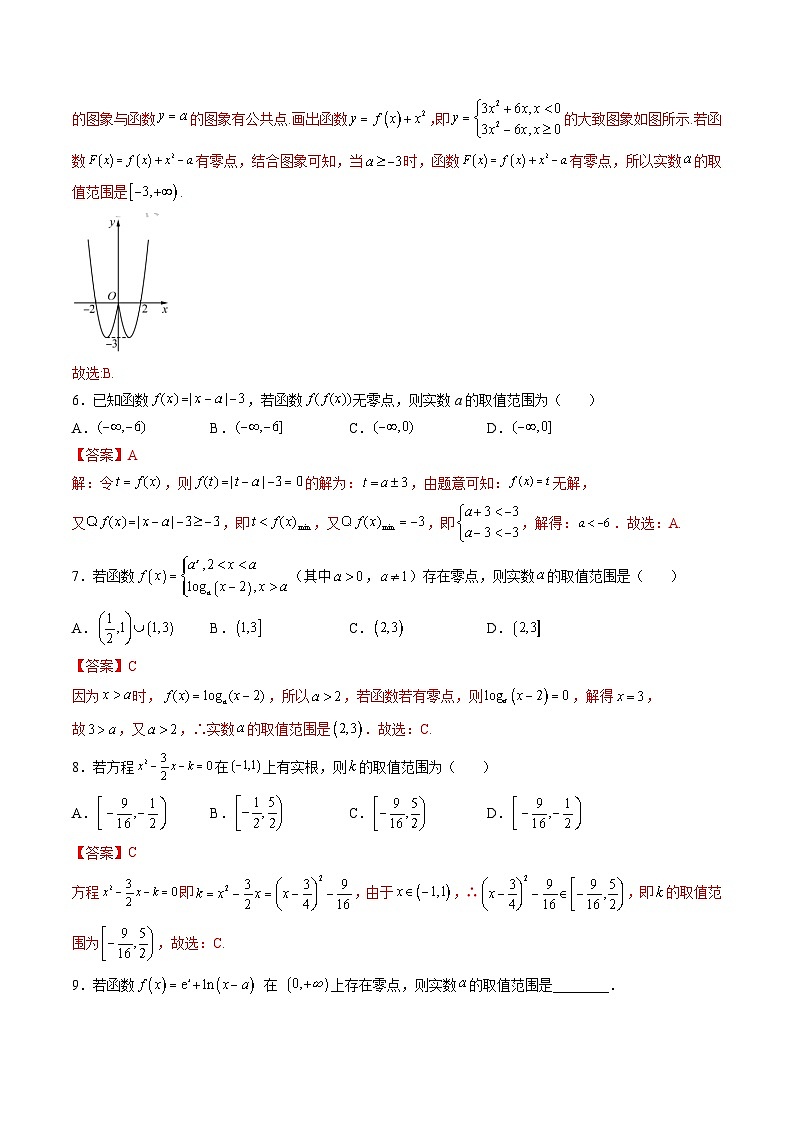 （人教A版）必修一数学高一上册期末复习训练 拓展2：函数与方程的综合应用（解析版）第3页