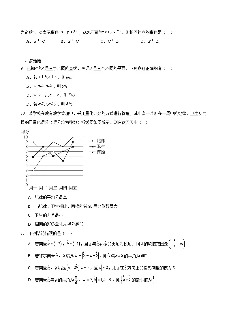 2025通辽高一下学期期末考试数学含解析第2页
