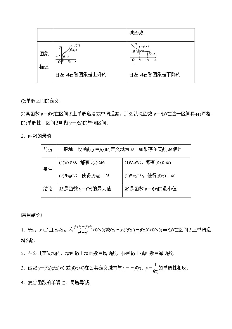 第7讲 函数的单调性与最值---2026年高考数学一轮复习基础梳理（原卷版） 第2页