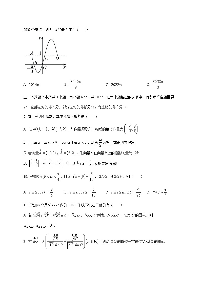 2024—2025学年度河北省保定市高一上学期11月（期中）考试数学试题第3页