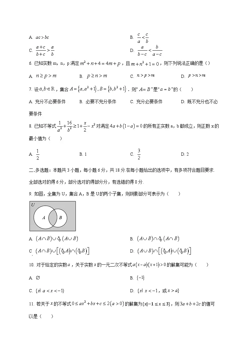 2024—2025学年度河北省唐山市高一上学期10月月考数学试题[含解析]第2页