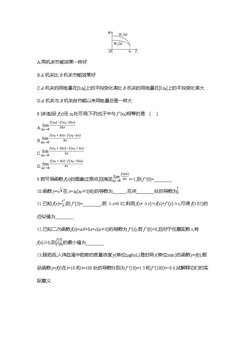高二数学（人教A版）试题选择性必修二课时跟踪检测（十七）导数的概念（Word版附解析）第2页