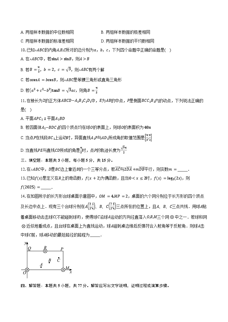 2025-2026学年湖南省长沙市明德中学高二上学期9月阶段性检测数学试卷（含答案）第2页
