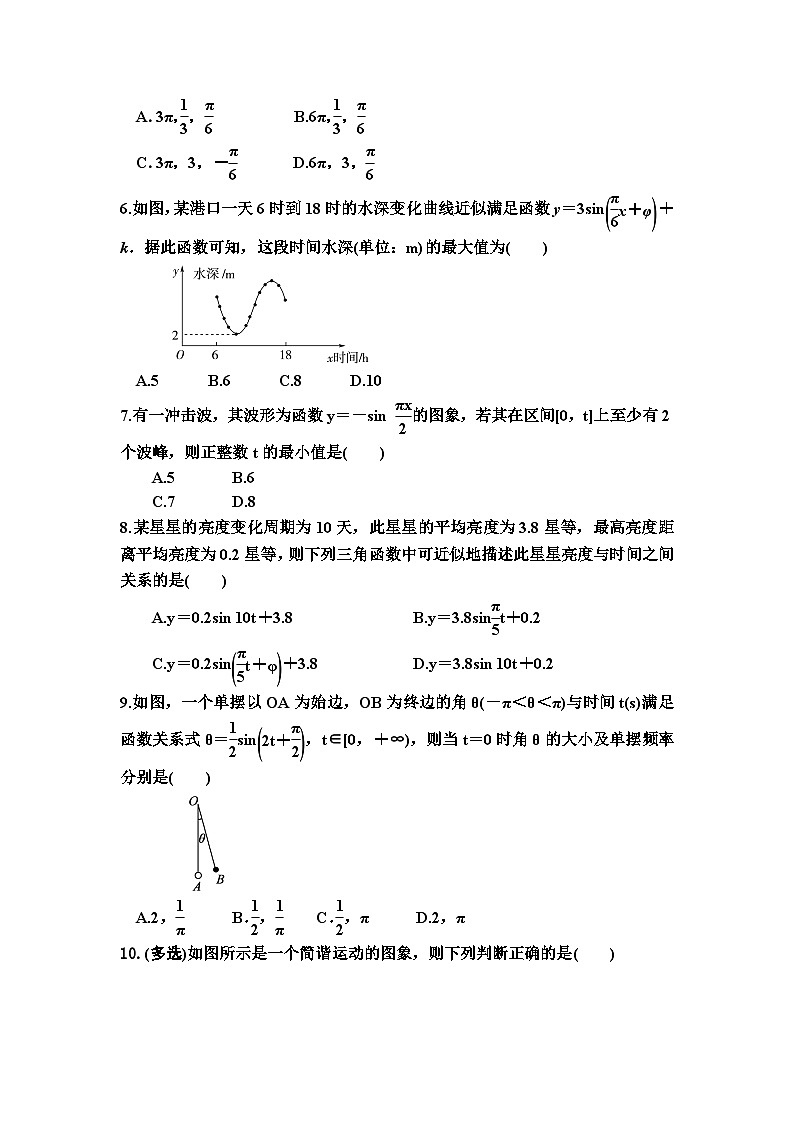 5.7三角函数的应用同步练习-高中数学人教A版（2019）必修第一册第2页