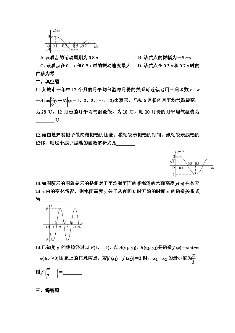 5.7三角函数的应用同步练习-高中数学人教A版（2019）必修第一册第3页