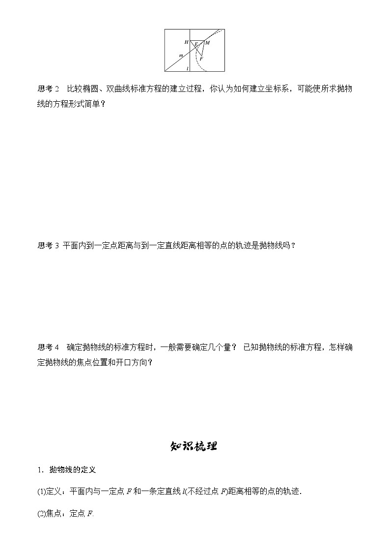 第14讲 抛物线（原卷版）-【暑期精品课】2021年高一升高二数学衔接精品讲义（苏教版2019）-A4第2页