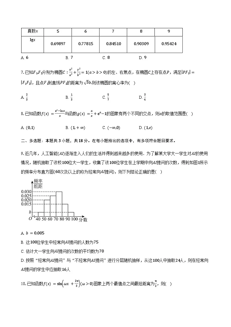 云南省昆明市云南师范大学附属中学2026届高三上学期高考适应性月考卷（三）数学试卷（含答案）第2页