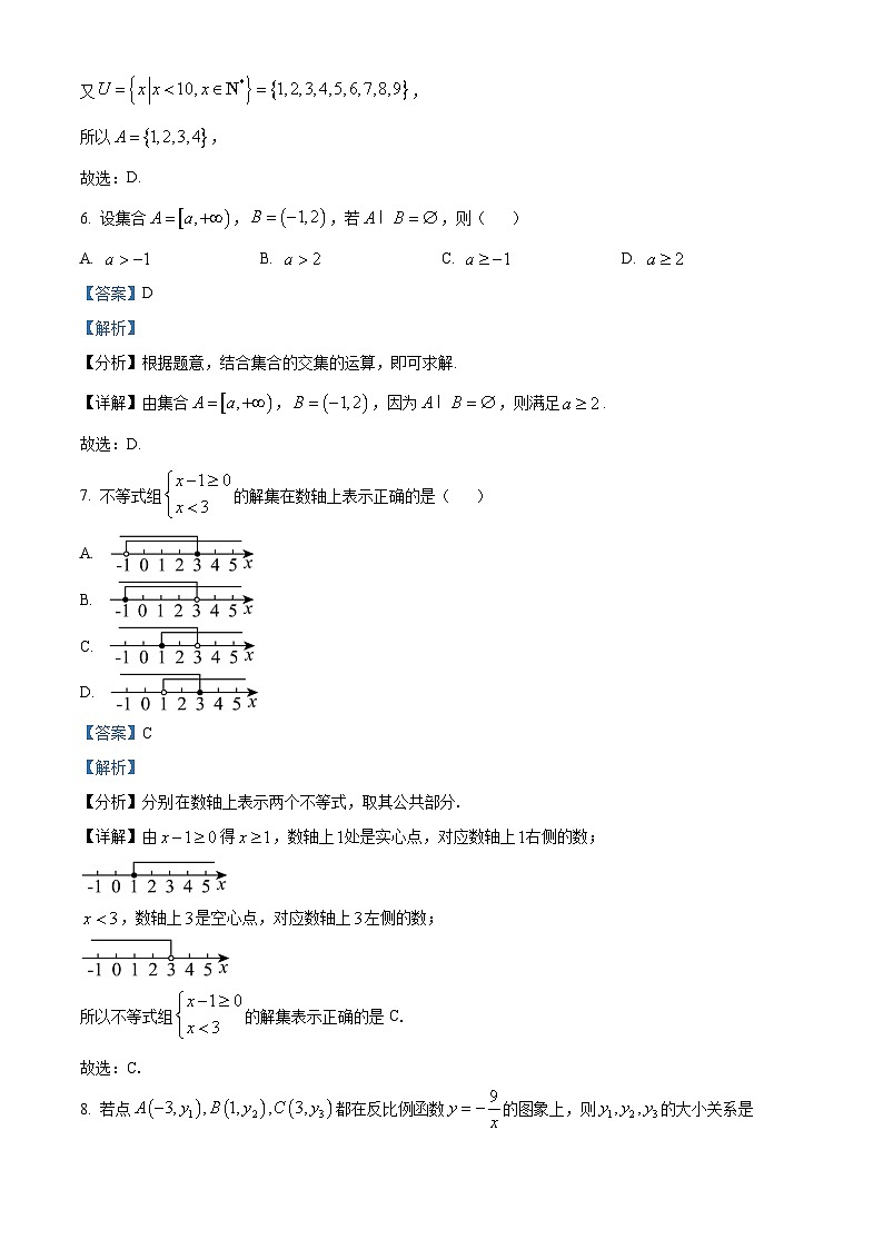 精品解析：江西省赣州市赣县区实验学校2025-2026学年高一上学期9月月考数学试题（解析版）第3页
