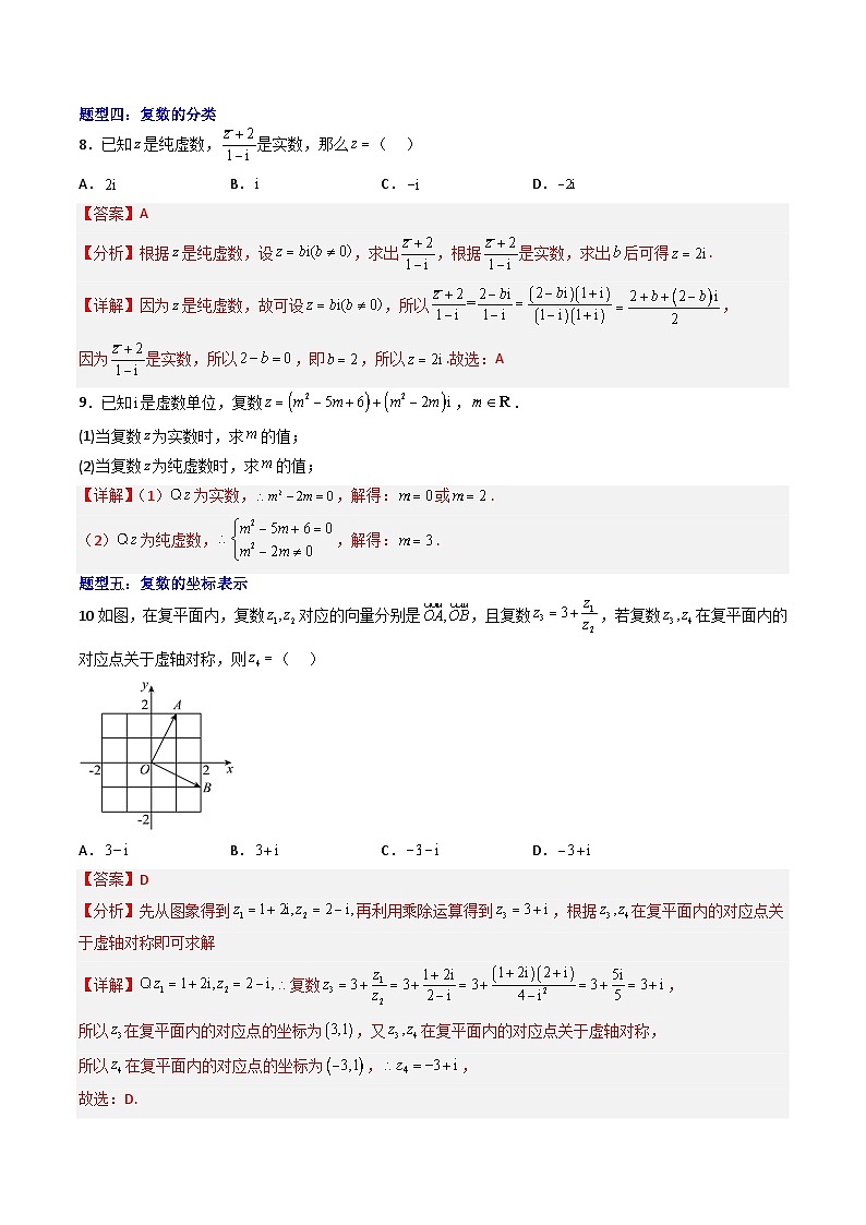 （人教A版）必修二高一数学下学期期末培优训练 复数(解析版)第3页