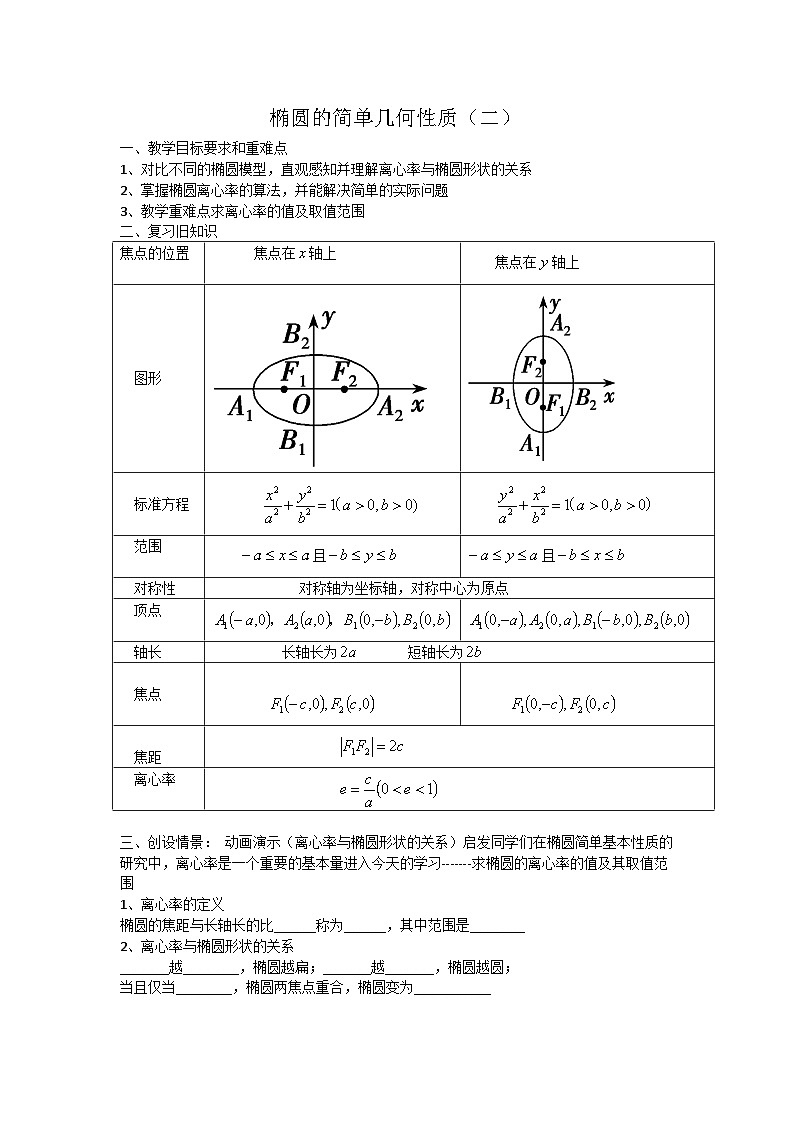 3.1.2椭圆简单性质运用（二）导学案-高中数学人教A版（2019）选择性必修第一册第1页