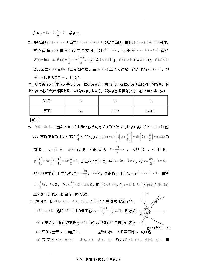 2026届云南三校高考备考实用性联考卷（三）数学-答案第2页