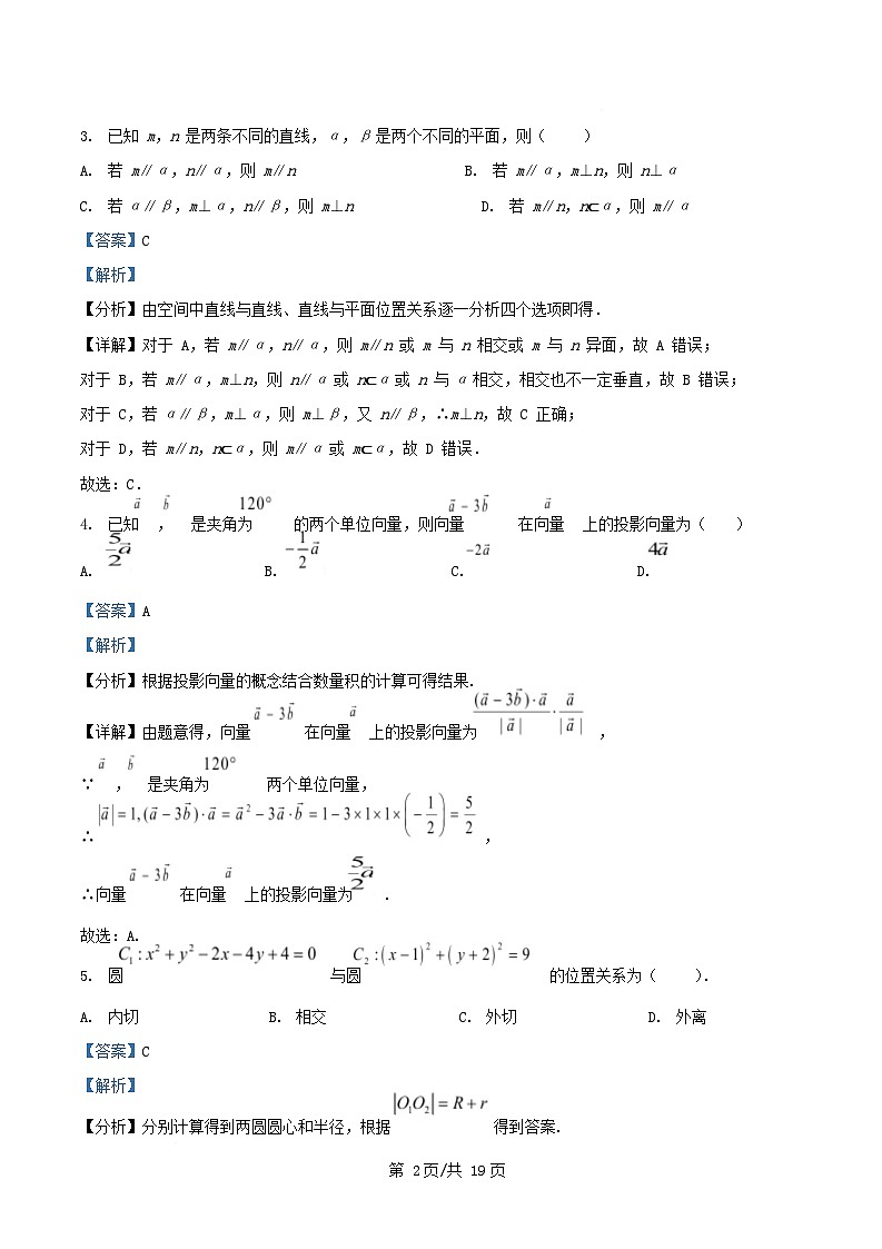 湖南省长沙市2025_2026学年高二数学上学期10月月考试题含解析第2页