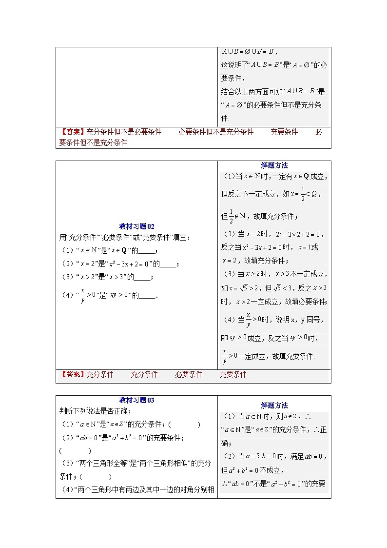 【02-暑假预习】第04讲 充分条件与必要条件（3个知识点+5个考点+过关测）（学生版）-2025年新高一数学暑假衔接讲练 (人教A版)第3页