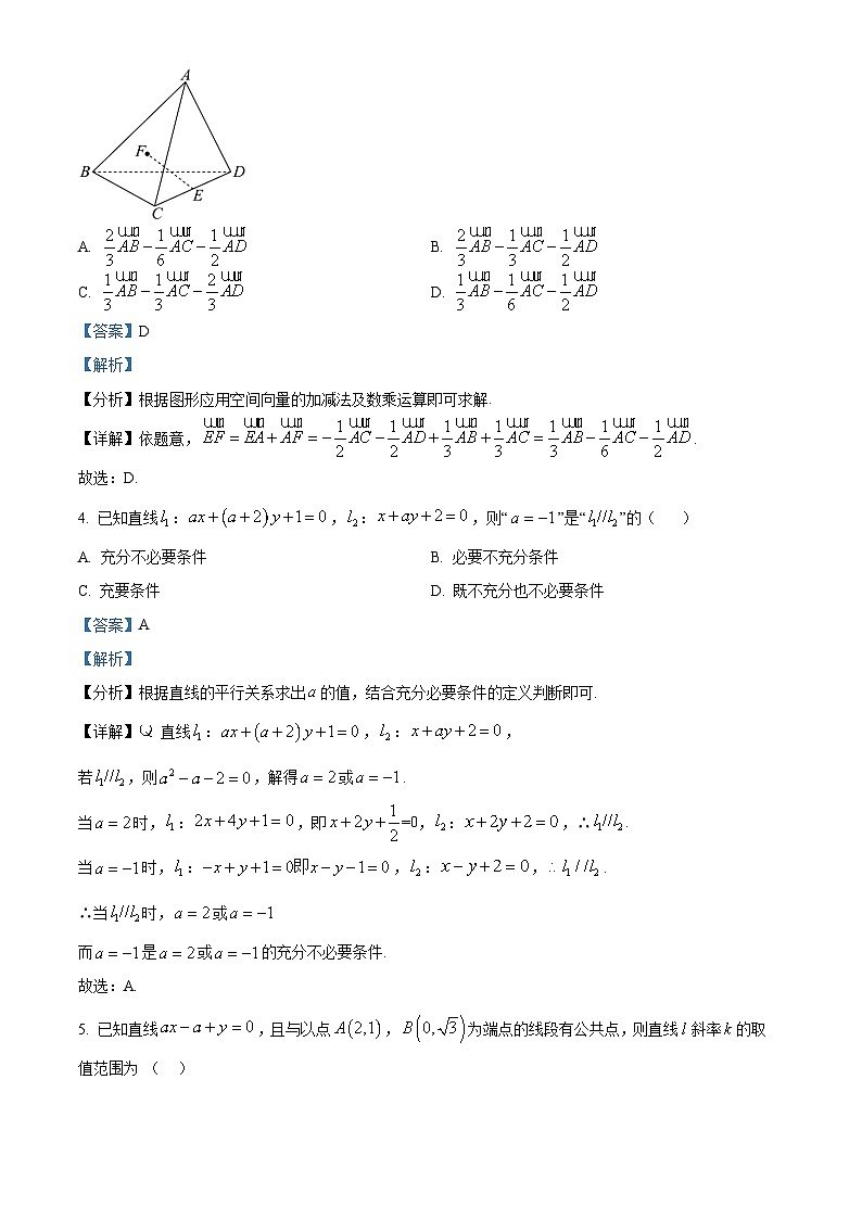 湖北省武汉市第一中学2025-2026学年高二上学期10月月考数学试卷 Word版含解析第2页
