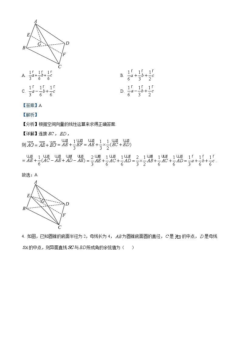 湖北省武汉市问津联盟2025-2026学年高二上学期10月月考数学试题 Word版含解析第2页