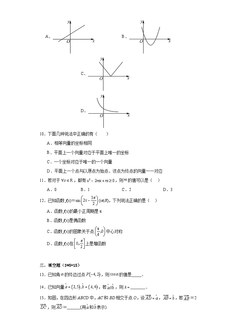 湖南省邵阳市海谊中学2023-2024学年高一下学期3月月考数学试题（B卷）第2页