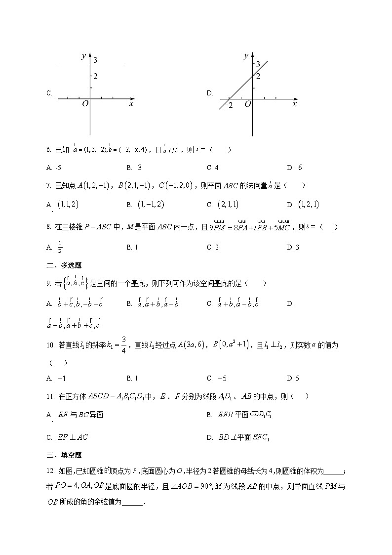 河北省衡水市阜城县阜城实验中学2025~2026学年高二上册（9月）月考数学试卷第2页