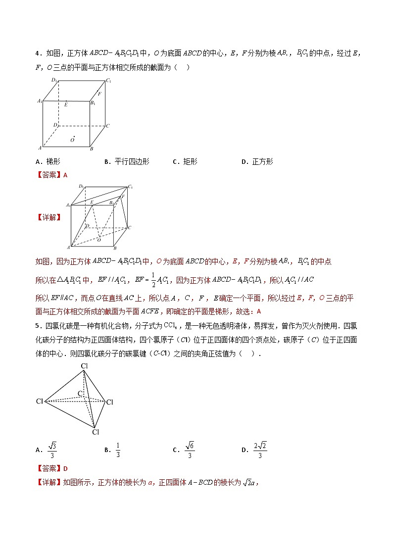 （人教A版）必修第二册高一数学下学期同步精讲精练8.1基本立体图形（第1课时）（精练）（解析版）第2页