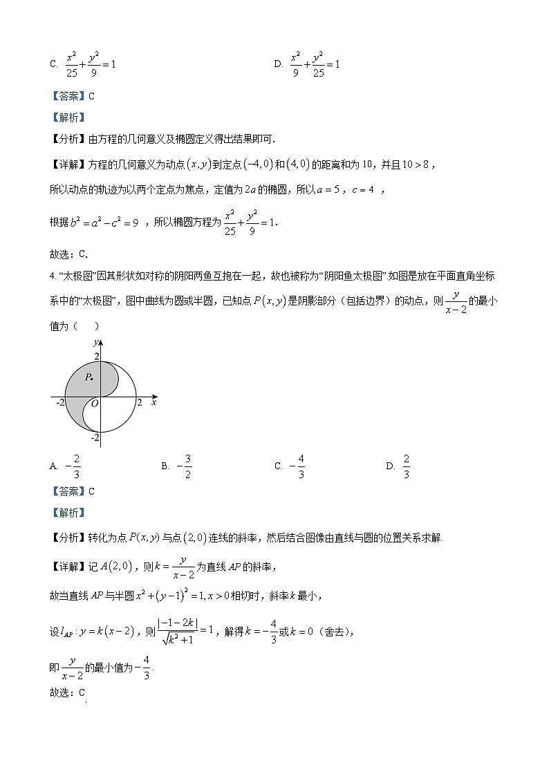 精品解析：江苏省泰州中学2025-2026学年高二上学期10月月考数学试题（解析版）第2页
