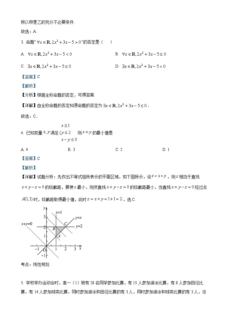 精品解析：辽宁省沈文新高考研究联盟2025-2026学年高一上学期10月月考数学试题（解析版）第2页