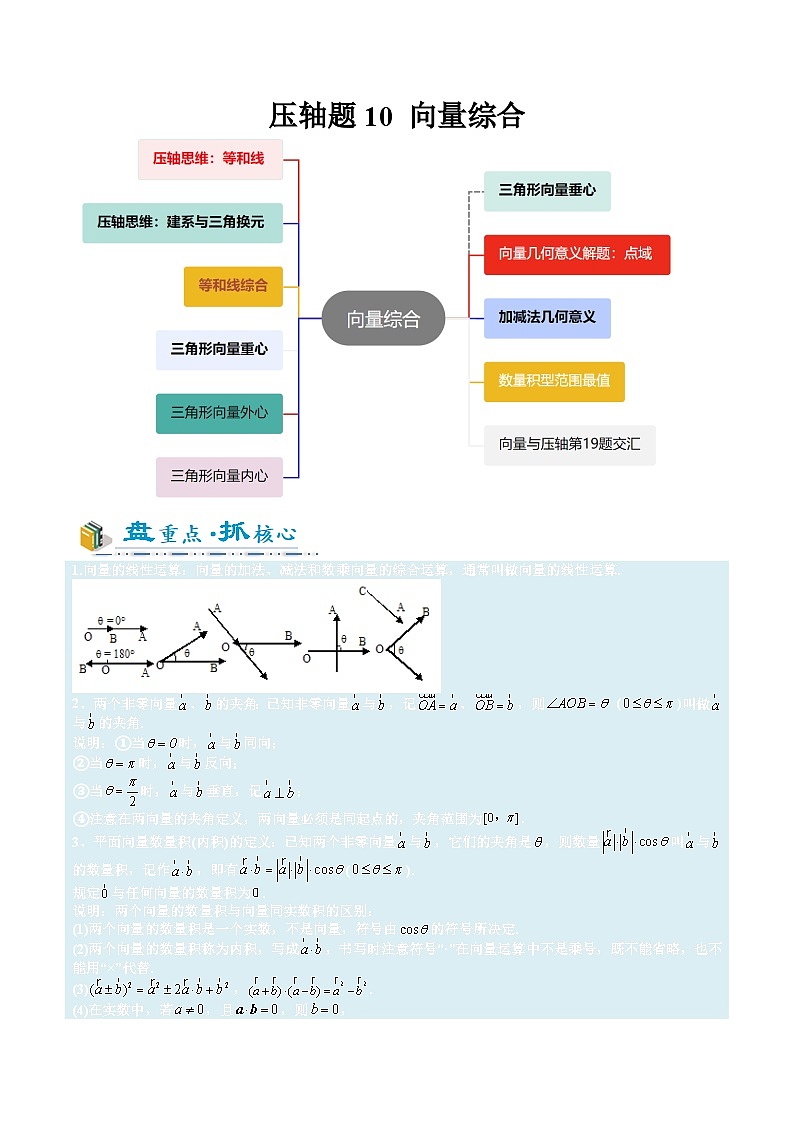 2026年高考数学压轴专项训练压轴题10向量综合（解析版）第1页