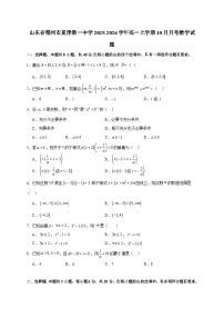 山东省德州市夏津第一中学2025~2026学年高一上册（10月）月考数学试卷（含答案）
