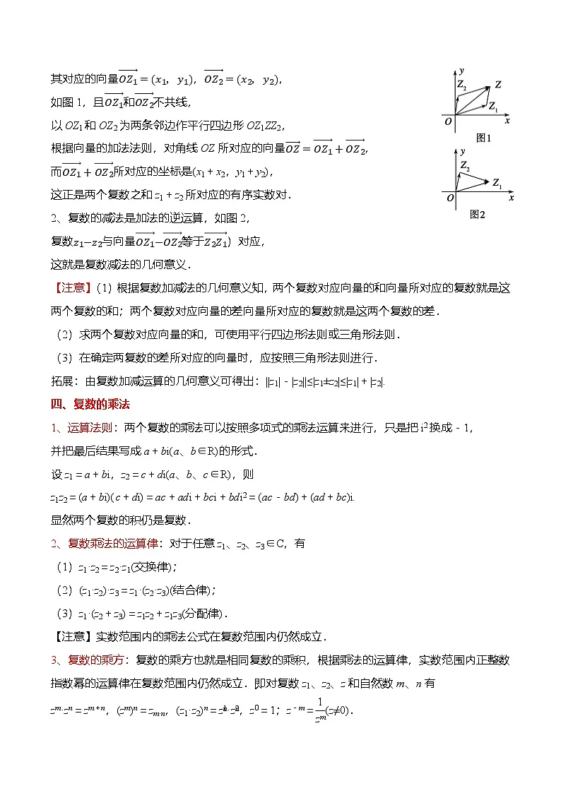（人教A版）必修二高一数学下学期同步考点讲与练7.2 复数的四则运算（解析版）第2页