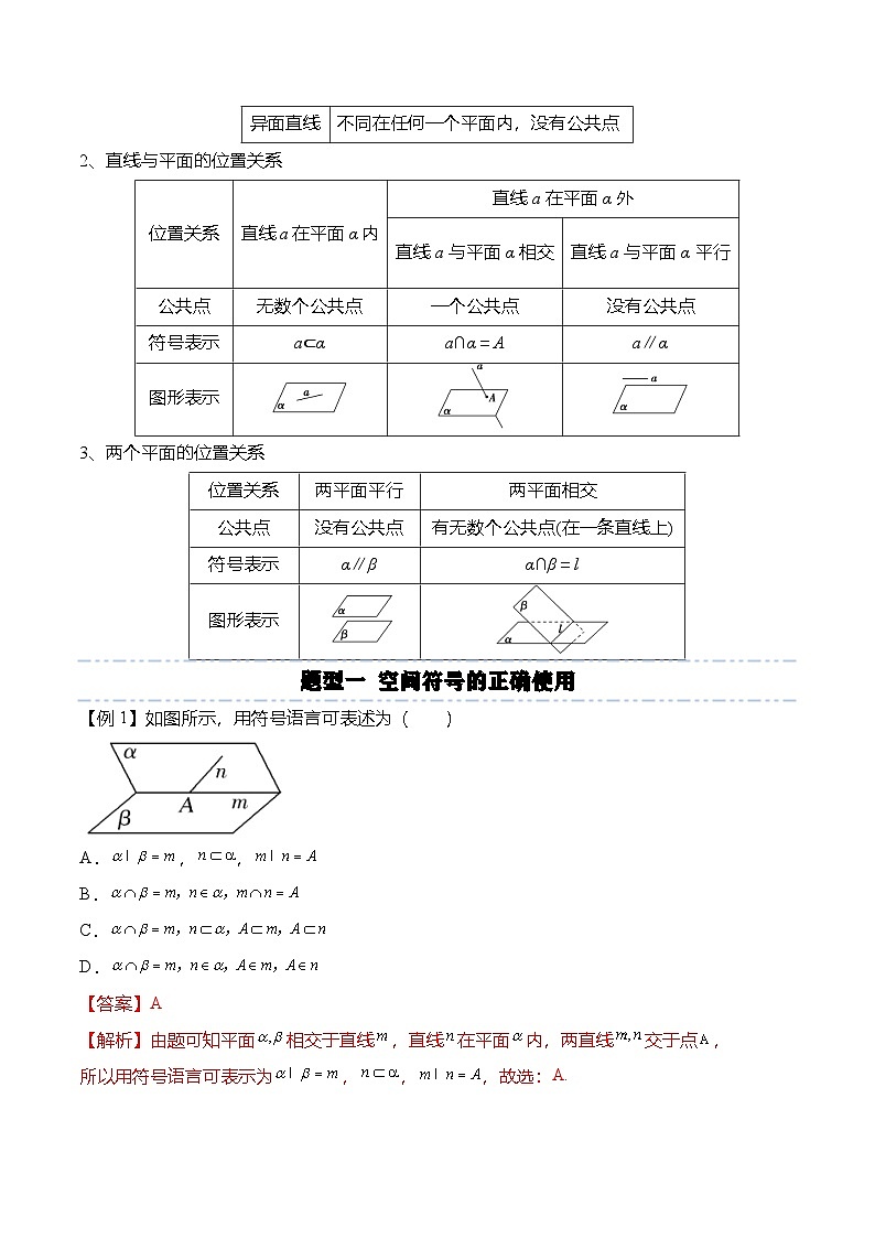 （人教A版）必修二高一数学下学期同步考点讲与练8.4 空间点、直线、平面之间的位置关系（解析版）第3页