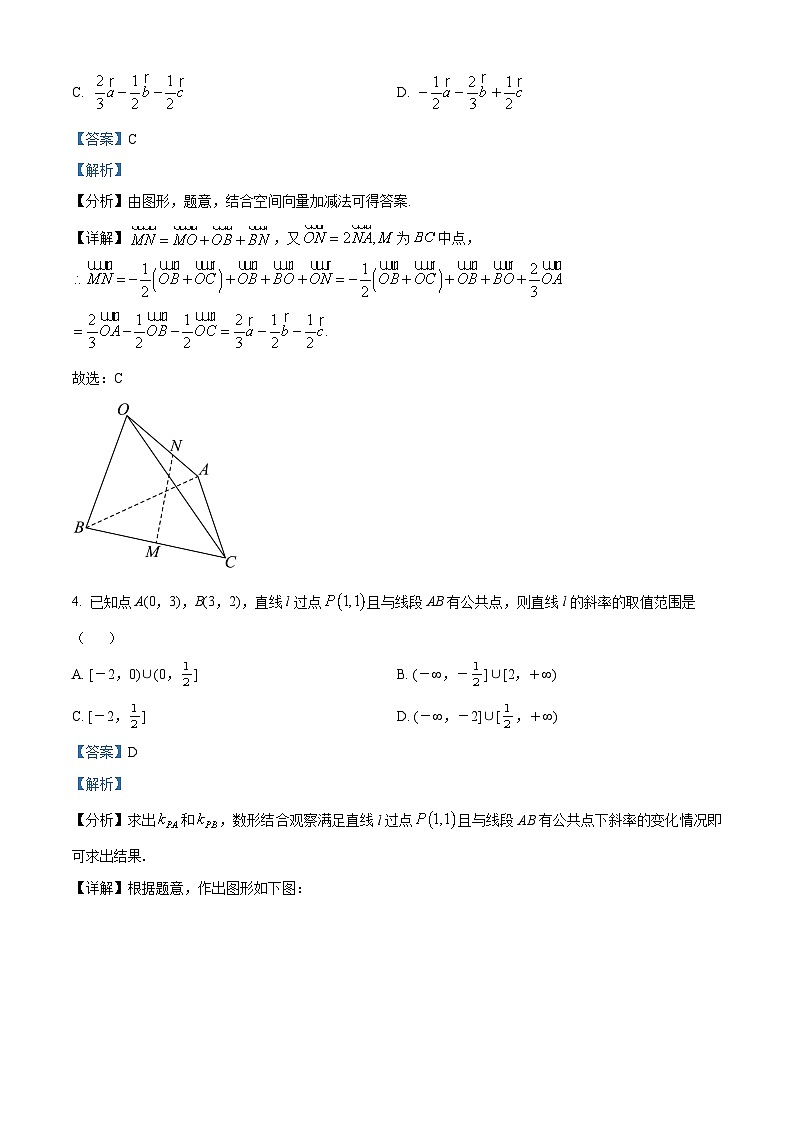 安徽省合肥市第七中学2025-2026学年高二上学期第一次限时练习数学试题含解析第2页