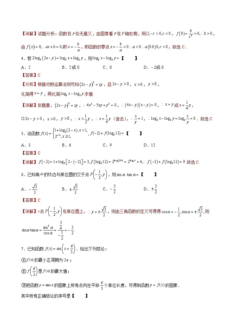 （人教A版）必修一高一数学上学期期末模拟测试卷02（能力提升卷）（解析版）第2页
