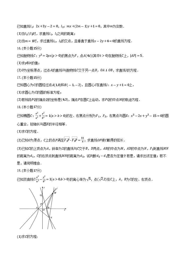 2025-2026学年江苏省沭阳中学、如东中学等校高二上学期期中考试数学试卷（含答案）第3页