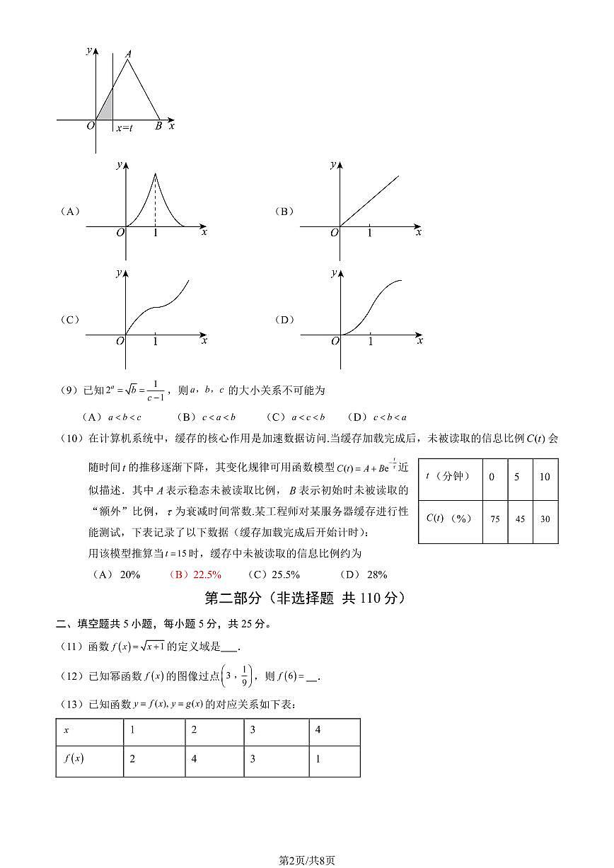 2025北京通州高一（上）期中数学（教师版）试卷第2页