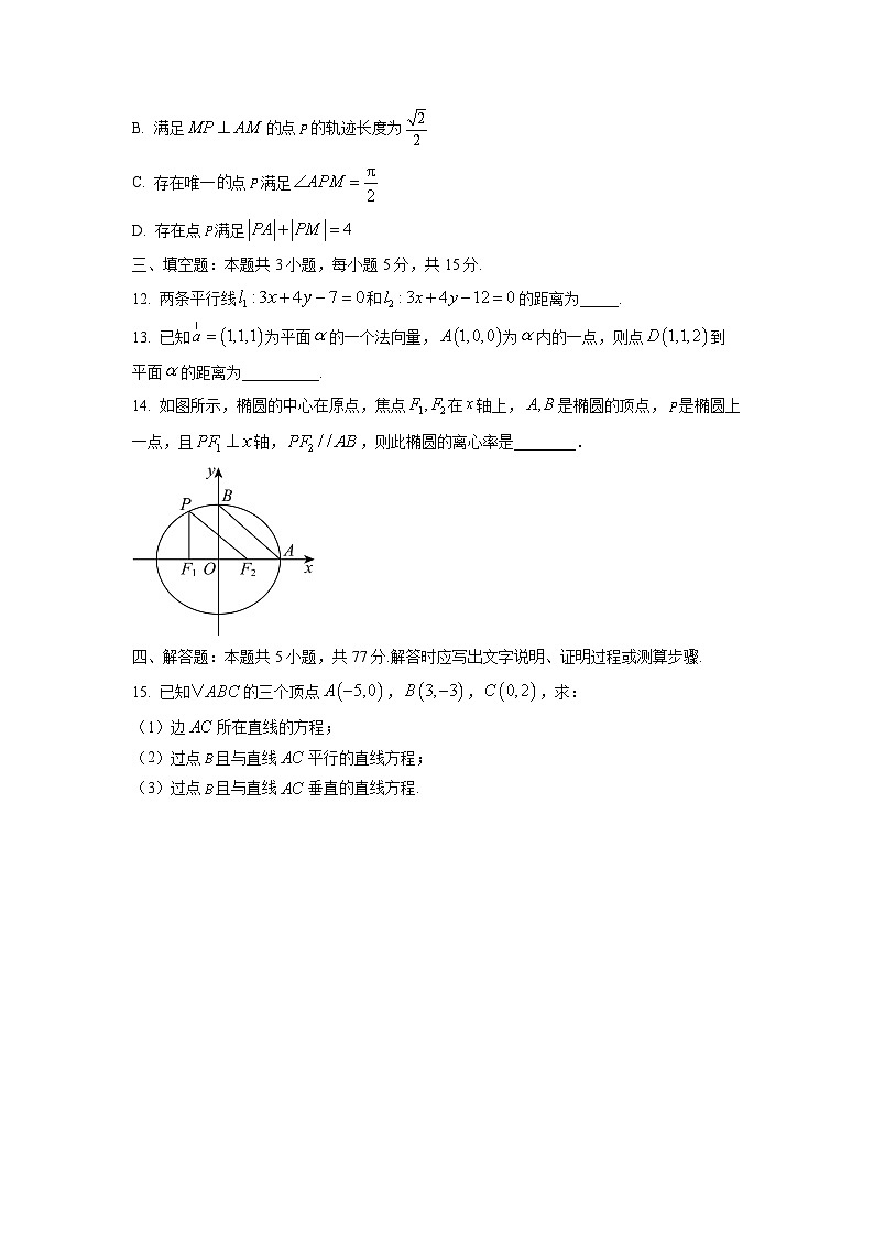 浙江省台州十校联盟2025-2026学年高二上学期期中联考数学试卷（学生版）第3页