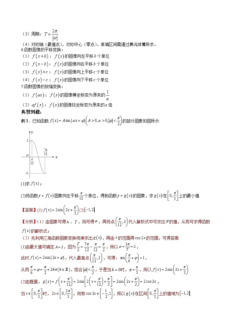 （寒假讲义）新高考数学二轮复习高分突破训练第01讲 三角函数的性质与变换（解析版）第2页