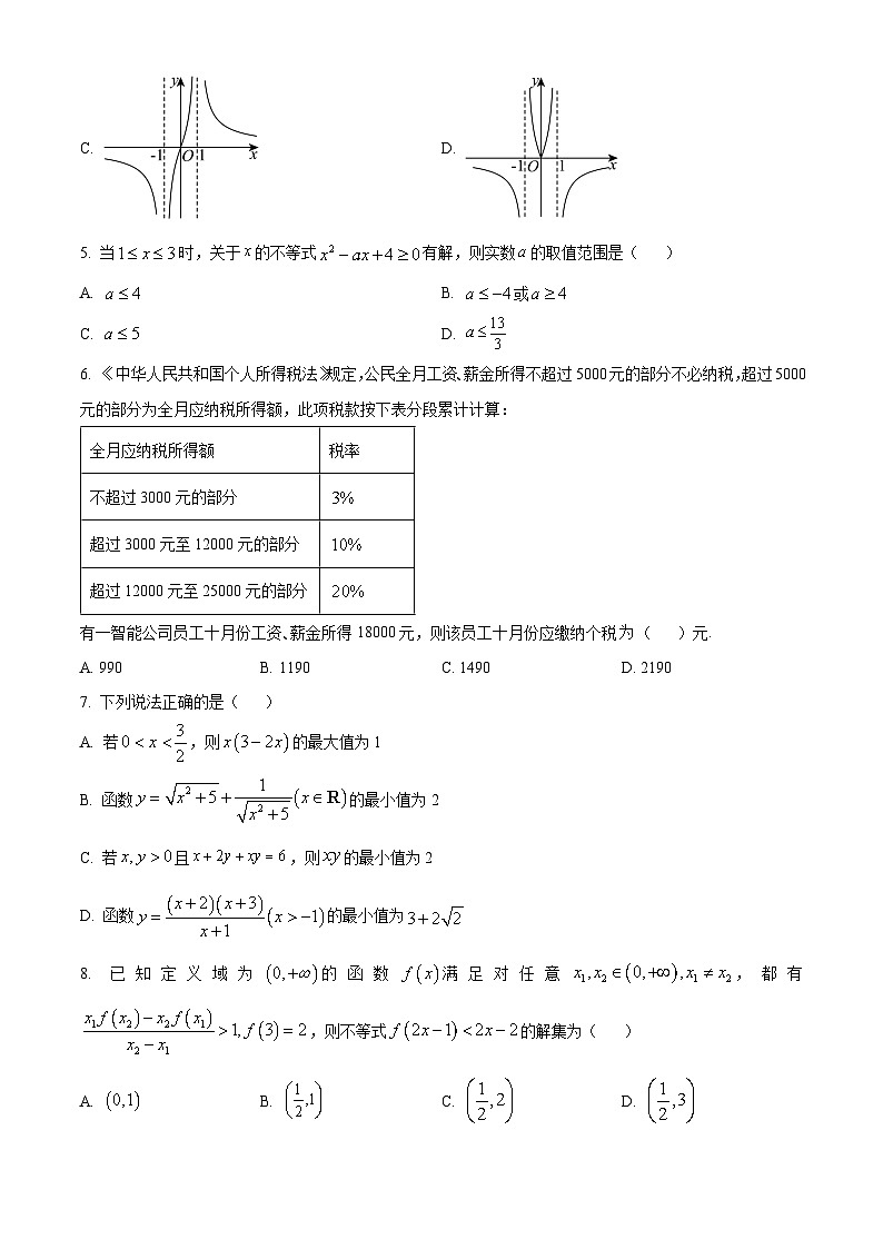 湖北省楚天协作体2025-2026学年高一上学期11月期中联考数学试题（原卷版）第2页