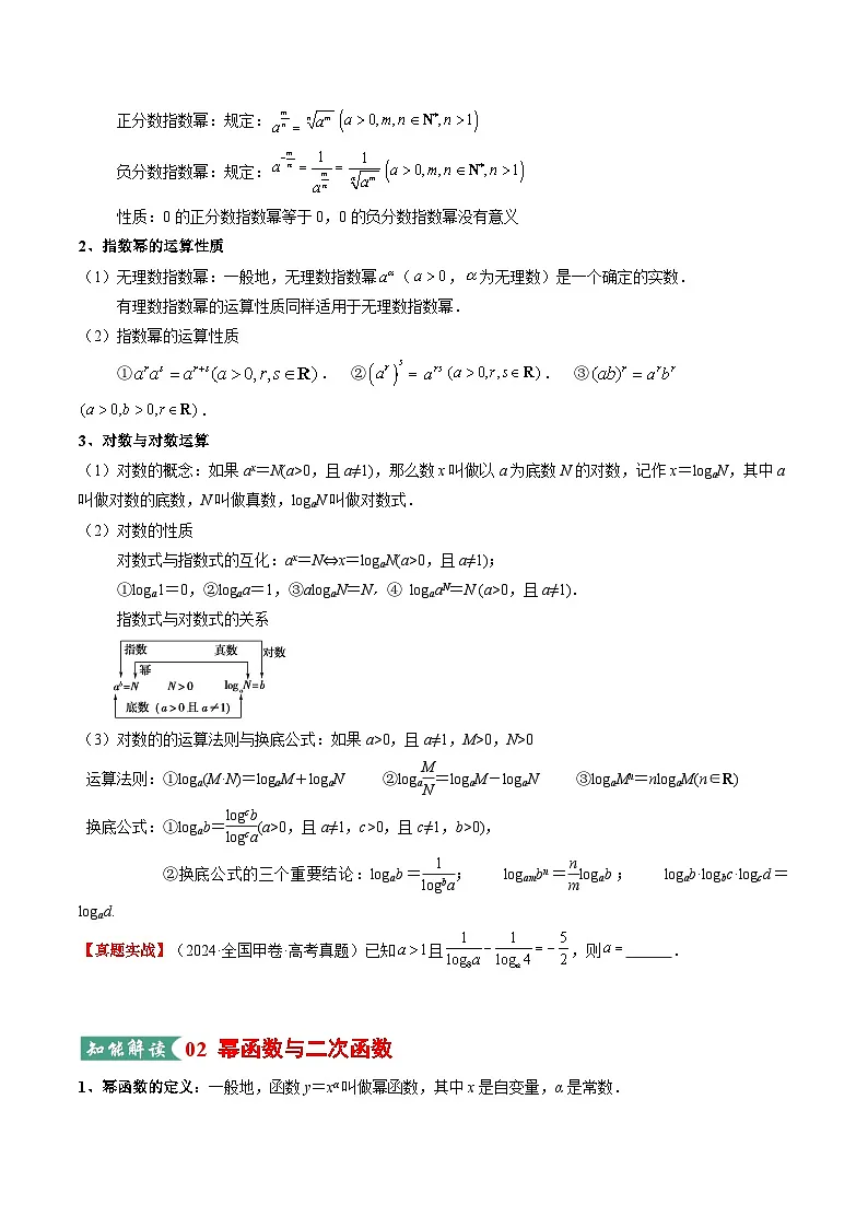 高考数学一轮复习-指对幂函数及函数的应用（知识清单）（原卷版）第3页